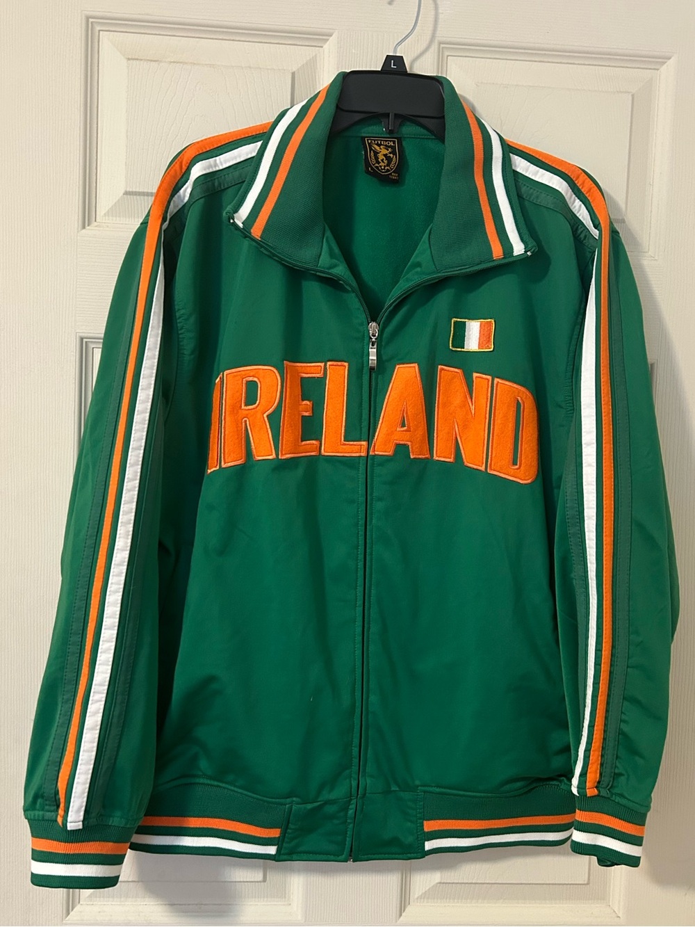 Green Ireland Track Zip Up Jacket Soccer size L